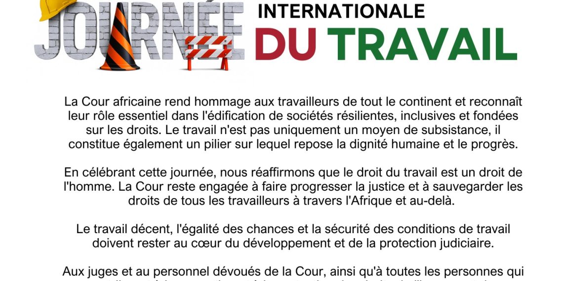 JOURNÉE INTERNATIONALE DU TRAVAIL