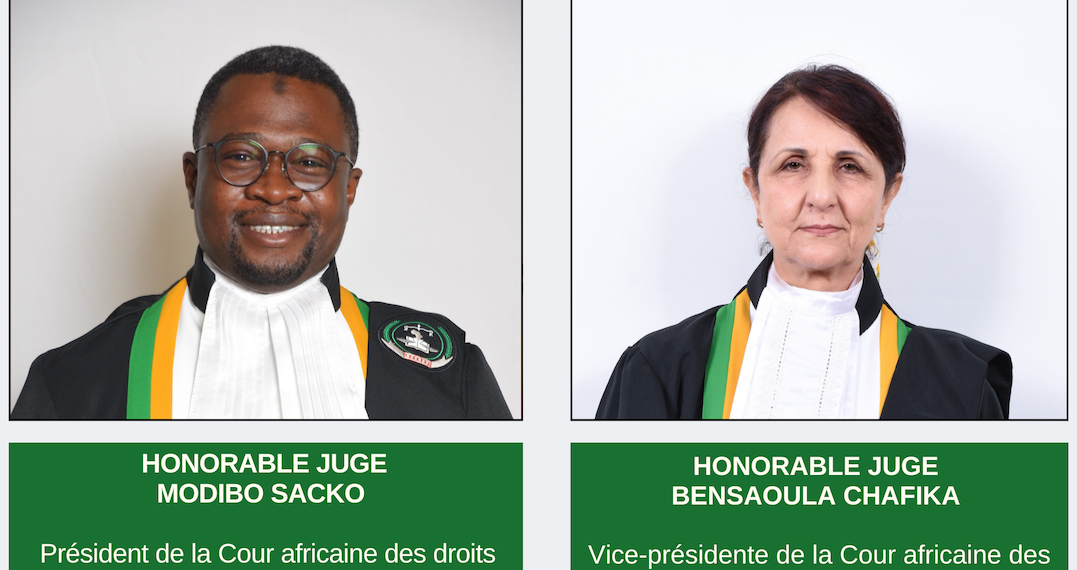 LA COUR AFRICAINE DES DROITS DE L’HOMME ET DES PEUPLES A ÉLU SES NOUVEAUX PRÉSIDENT ET VICE-PRÉSIDENTE