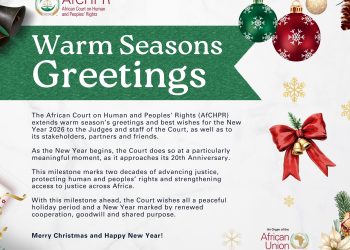 Season’s greetings and New Year message from the African Court