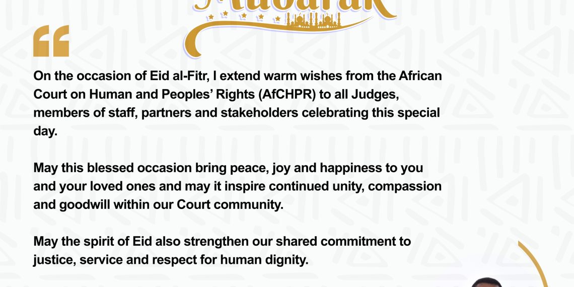 Eid al-Fitr Message from the African Court on Human and Peoples’ Rights