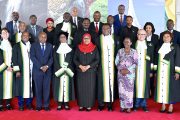قضاة المحكمة الإفريقية يلتقون بفخامة رئيسة جمهورية تنزانيا المتحدة