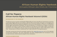SOLICITAÇÃO DE COMUNICAÇÕES: ANUÁRIO AFRICANO DOS DIREITOS HUMANOS VOLUME 8 (2024)