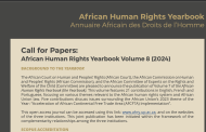 CALL FOR PAPERS: AFRICAN HUMAN RIGHTS YEARBOOK VOLUME 8 (2024)