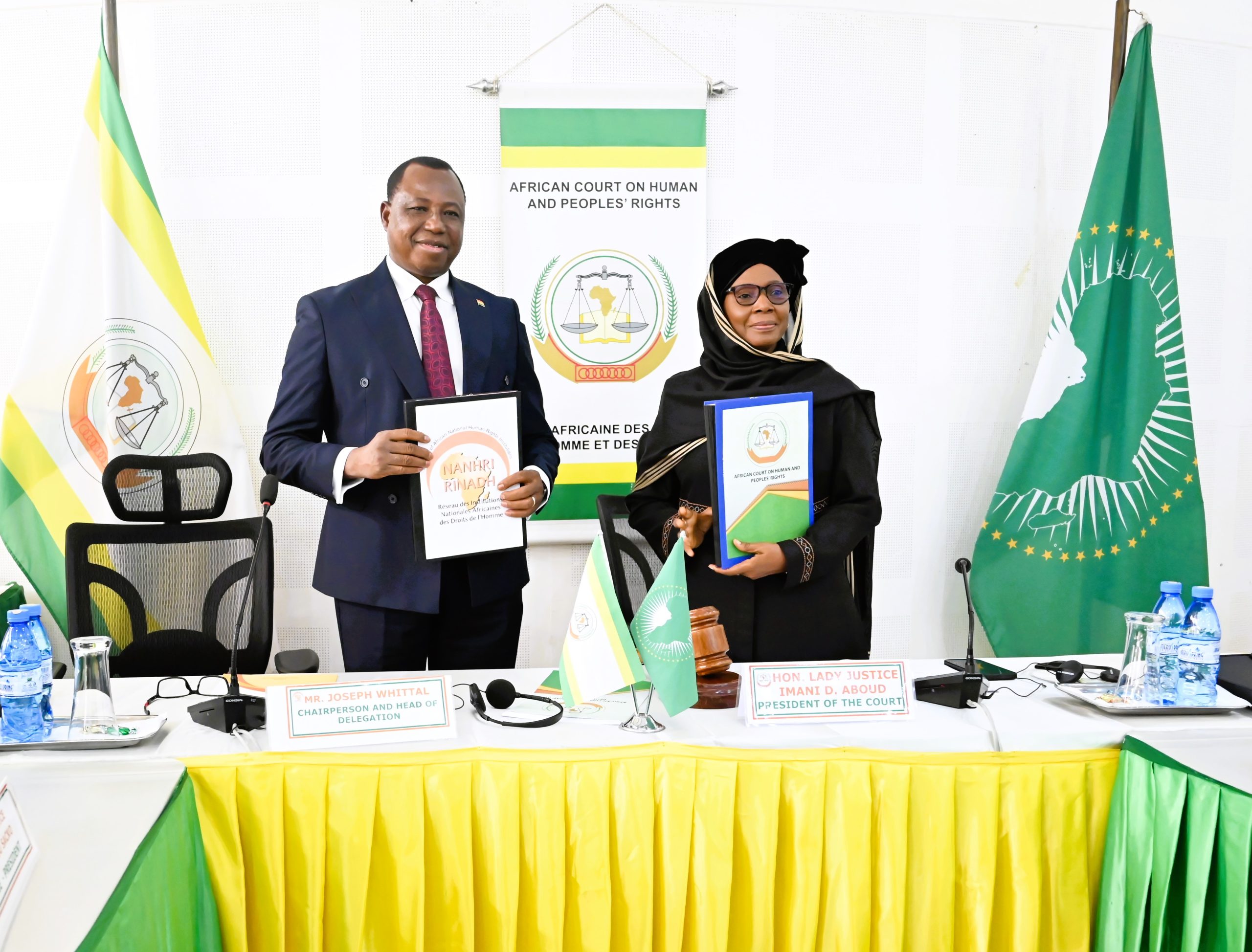 AFRICAN COURT AND NETWORK OF AFRICAN HUMAN RIGHTS INSTITUTIONS SIGN MEMORANDUM OF UNDERSTANDING FOR STRONGER RELATIONS