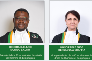 LA COUR AFRICAINE DES DROITS DE L’HOMME ET DES PEUPLES A ÉLU SES NOUVEAUX PRÉSIDENT ET VICE-PRÉSIDENTE