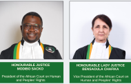 TRIBUNAL AFRICANO DOS DIREITOS DO HOMEM E DOS POVOS ELEGE NOVO PRESIDENTE E VICE-PRESIDENTE