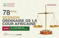 La Cour africaine des droits de l’homme et des peuples tiendra sa 78e   Session Ordinnaire, du 1er  au 26 Septembre 2025