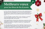 Joyeuses fêtes de fin d’année et meilleurs vœux pour la nouvelle année