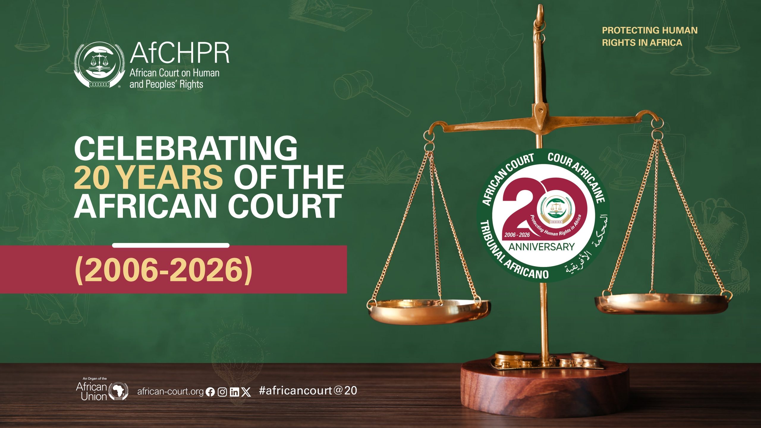 Opening of the 2026 Judicial Year and launch of the 20th anniversary commemoration at the 80th Ordinary Session of the African Court: 2 - 6 February 2026
